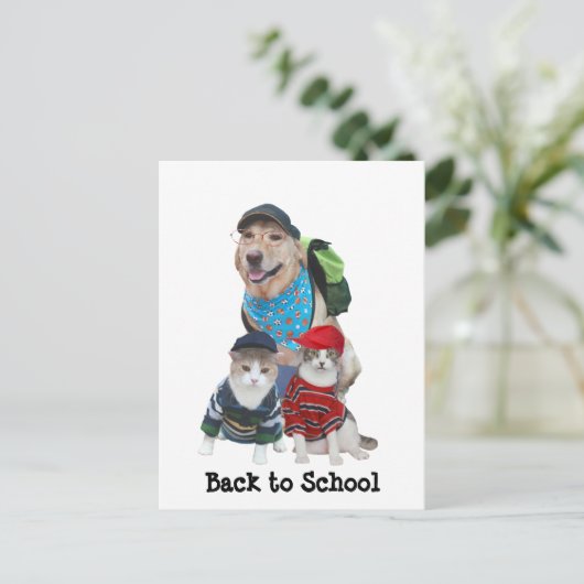 Back to School Postkarte (Stehend Vorderseite)
