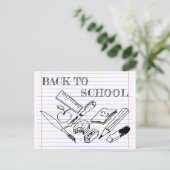 Back to School Postkarte (Stehend Vorderseite)