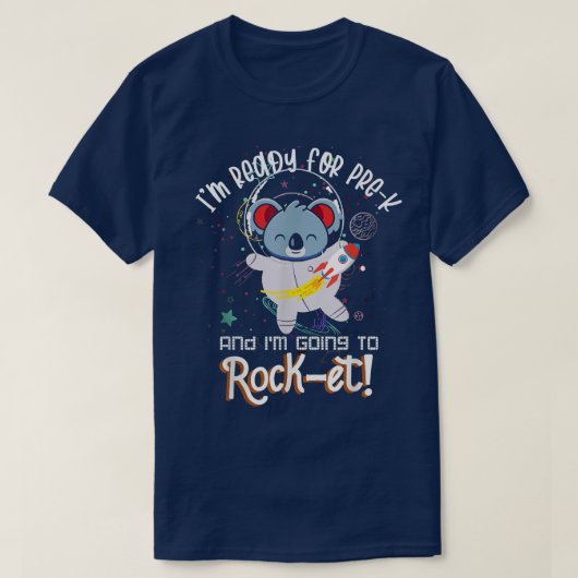 Back To School PreK Space Rocket Astronaut Koala L T-Shirt (Design vorne)