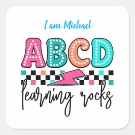 Back to School Quadratischer Aufkleber