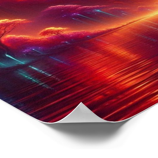 Back to School Radiant Crimson Sky Poster (Ecke)