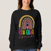 Back To School Rainbow 4th Fourth Grade Squad For Sweatshirt (Vorderseite)