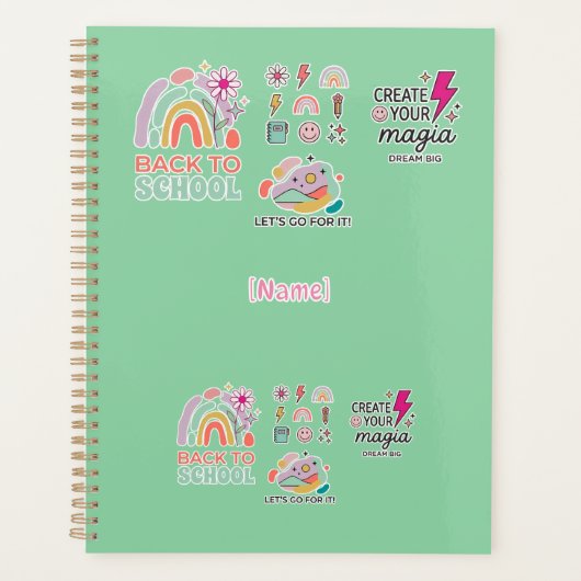 Back to School Rainbow / Regreso Arcoíris Escolar Planer (Vorderseite)