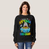 Back To School Ready To Attack 3rd Grade Shark Boy Sweatshirt (Vorne ganz)