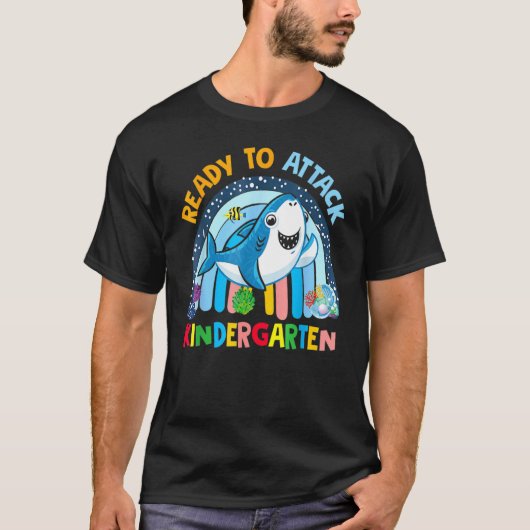 Back To School Ready To Attack Kindergarten First T-Shirt (Vorderseite)