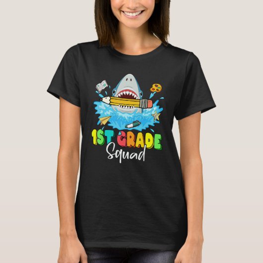 Back To School Ready To Crush 1st Grade Squad Shar T-Shirt (Vorderseite)