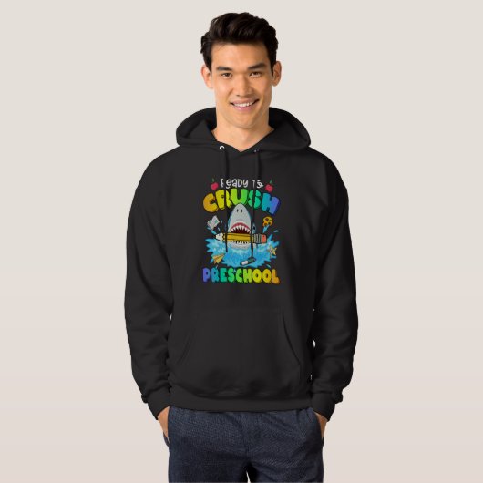 Back To School Ready To Crush Preschool Shark Boy Hoodie (Vorne ganz)