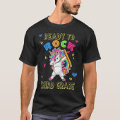 Back To School Ready To Rock Third 3rd Grade Dabbi T-Shirt (Vorderseite)