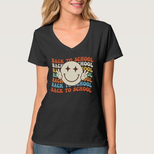 Back to School Retro Groovy Teacher 1st Day of Sc T-Shirt (Vorderseite)