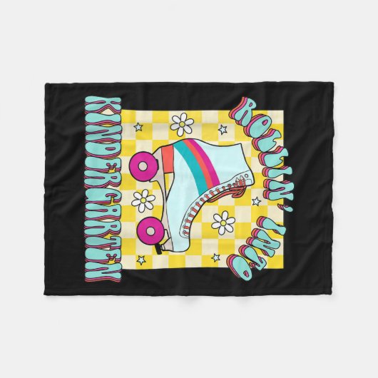 Back To School Rolling Into The Kindergarten Groov Fleecedecke (Vorderseite (Horizontal))