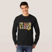 Back To School Second Grade Vibes Student Teacher  T-Shirt (Vorne ganz)