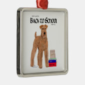 Back to School Silbernes Ornament (Rechts)