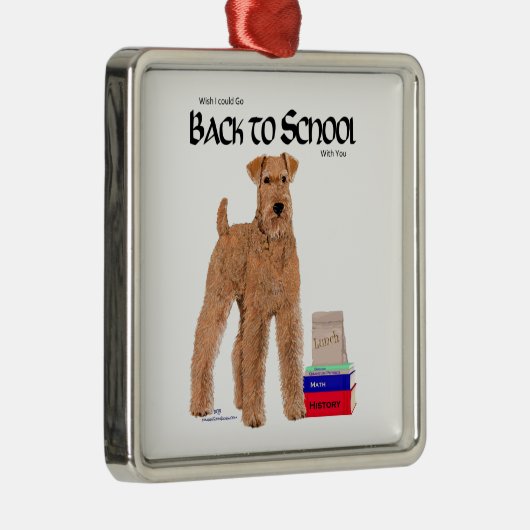 Back to School Silbernes Ornament (Rechts)