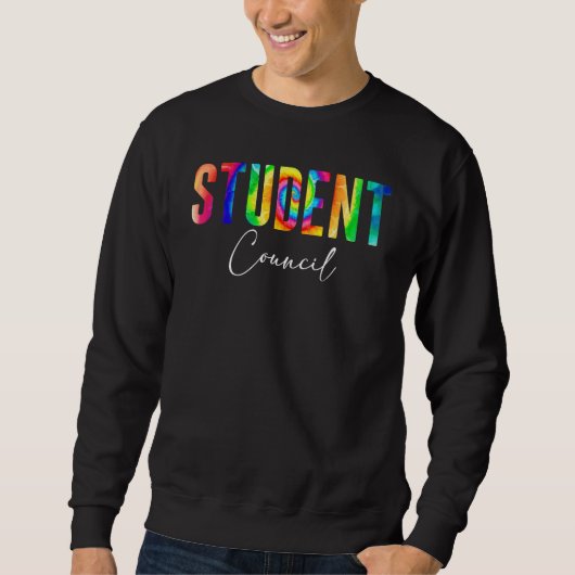 Back To School Student Council Retro tie dye Sweatshirt (Vorderseite)
