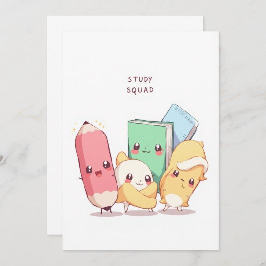Back to School Study Squad Dankeskarte (Vorne/Hinten)