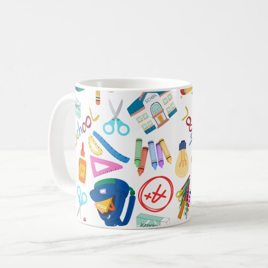 Back To School Supplies Kaffeetasse (Vorderseite Links)