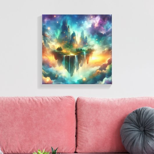 Back to School Surreal Floating Islands Art Leinwanddruck (Insitu (Wohnzimmer))