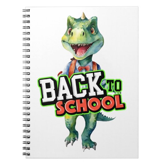 Back to School T-Rex Notizblock (Vorderseite)