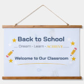 Back to School Tapestry | Classroom Wall Decor Wandteppich Mit Holzrahmen (Vorne)