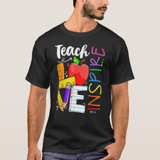 Back To School Teach Knowledge And Fun Teacher Flo T-Shirt (Vorderseite)