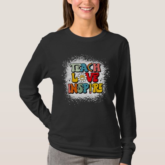 Back To School Teach Love Inspire Retro Teachers_1 T-Shirt (Vorderseite)