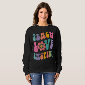 Back To School Teach Love Inspire Retro Teachers C Sweatshirt (Vorne ganz)
