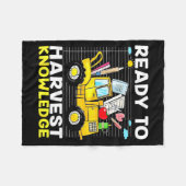 Back To School Teacher Farming Tractor Farmer Kids Fleecedecke (Vorderseite (Horizontal))