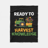 Back To School Teacher Farming Tractor Farmer Kids Fleecedecke (Vorderseite)