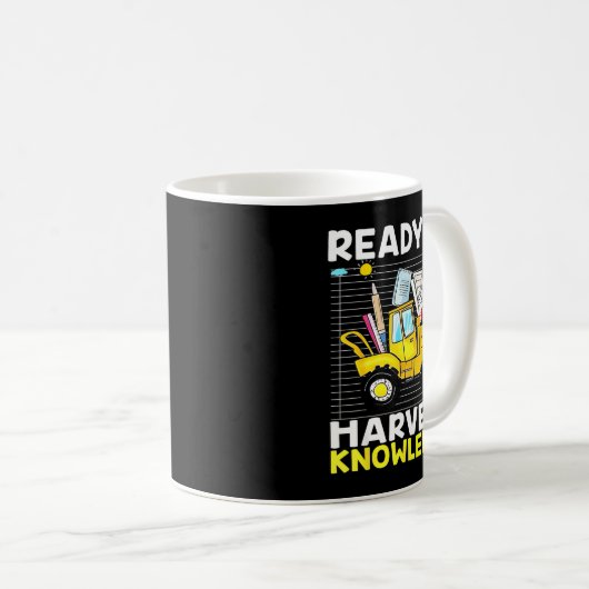 Back To School Teacher Farming Tractor Farmer Kids Kaffeetasse (VorderseiteRechts)