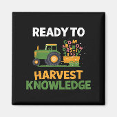 Back To School Teacher Farming Tractor Farmer Kids Magnet (Vorne)