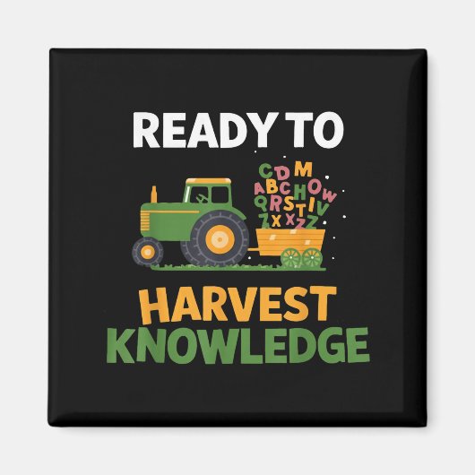 Back To School Teacher Farming Tractor Farmer Kids Magnet (Vorne)