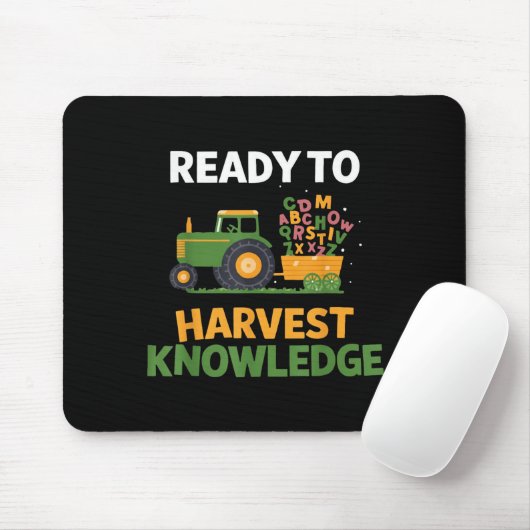 Back To School Teacher Farming Tractor Farmer Kids Mousepad (Mit Mouse)