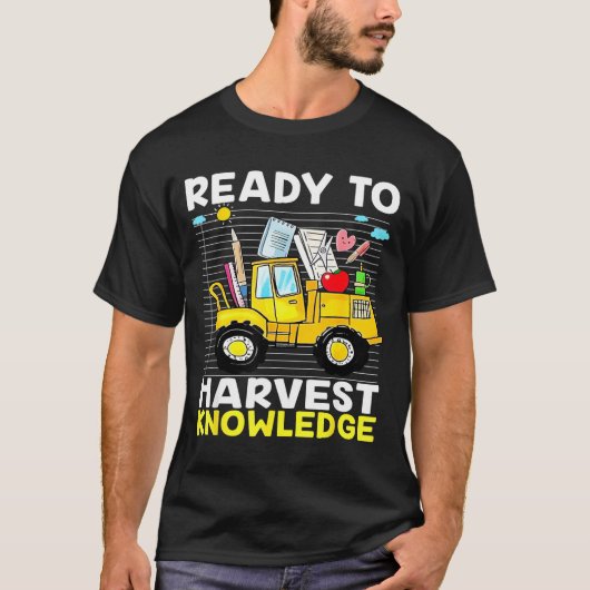 Back To School Teacher Farming Tractor Farmer Kids T-Shirt (Vorderseite)