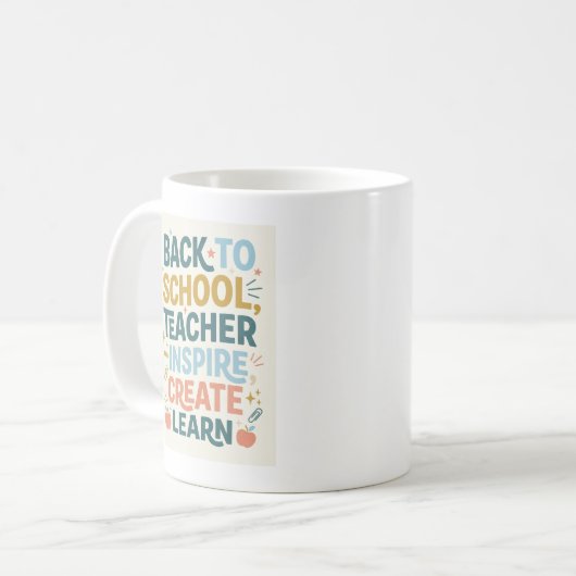 Back to School Teacher gift Kaffeetasse (Vorderseite Links)