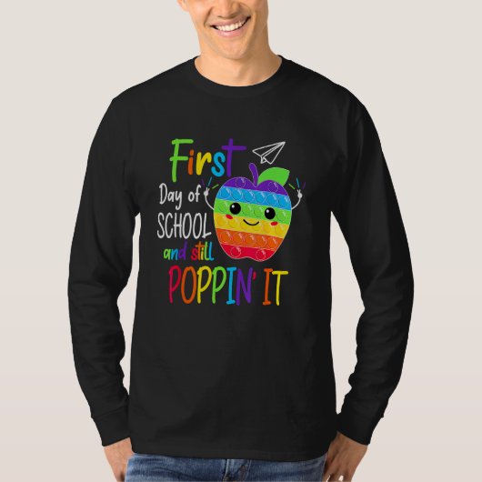 Back To School Teacher Kids Happy First Day Of Sch T-Shirt (Vorderseite)