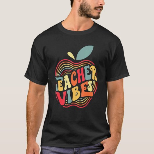 Back To School Teacher Vibes First Day Of School T-Shirt (Vorderseite)