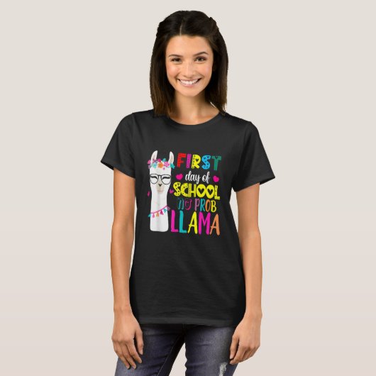 Back To School Teachers No Prob Llama T-Shirt (Vorne ganz)