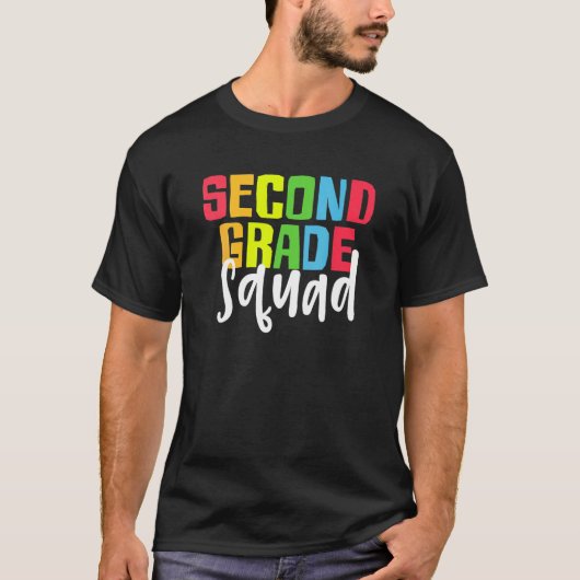 Back To School Team 2nd Second Grade Squad Student T-Shirt (Vorderseite)