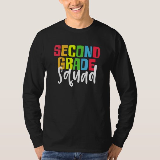 Back To School Team 2nd Second Grade Squad Student T-Shirt (Vorderseite)