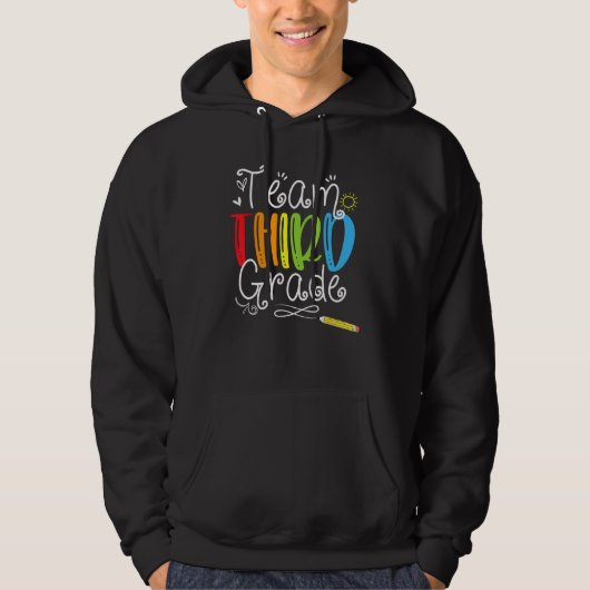 Back To School Team Third Grade 3rd Teacher Stude Hoodie (Vorderseite)