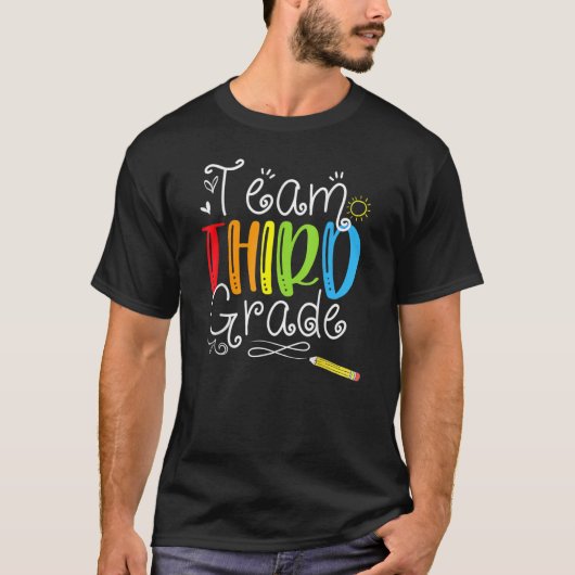 Back To School Team Third Grade 3rd Teacher Studen T-Shirt (Vorderseite)