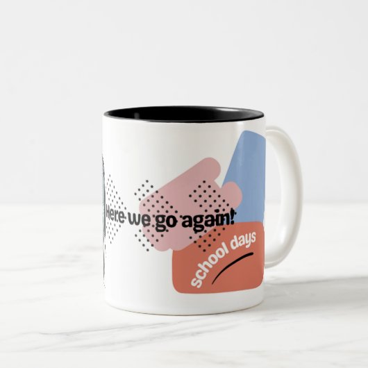 Back to School Themed Mug coffee Zweifarbige Tasse (VorderseiteRechts)