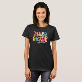 Back To School Third Grade Vibes Retro Teacher Wom T-Shirt (Vorne ganz)