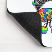 Back To School Tie Dye Hello 3rd Grade Messy Bun G Mousepad (Ecke)