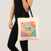 Back to School Tote Bag – Motivational Quote "Drea Tragetasche (Vorderseite (Produkt))