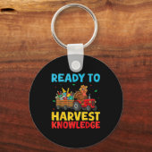 Back To School Turkey Farming Tractor Farmer Kids Schlüsselanhänger (Vorderseite)