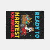 Back To School Unicorn Farming Tractor Farmer Kids Fleecedecke (Vorderseite (Horizontal))