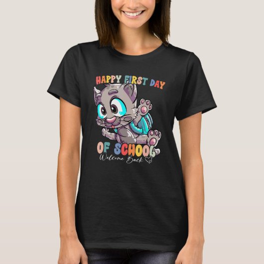 Back To School Vibes Happy First Day Of School 12 T-Shirt (Vorderseite)