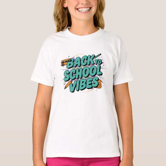 Back To School Vibes T-Shirt (Vorderseite)
