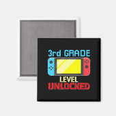 Back to School Video Gamer 3rd Grad Level Unlocke Magnet (Vorderseite/Rückseite)